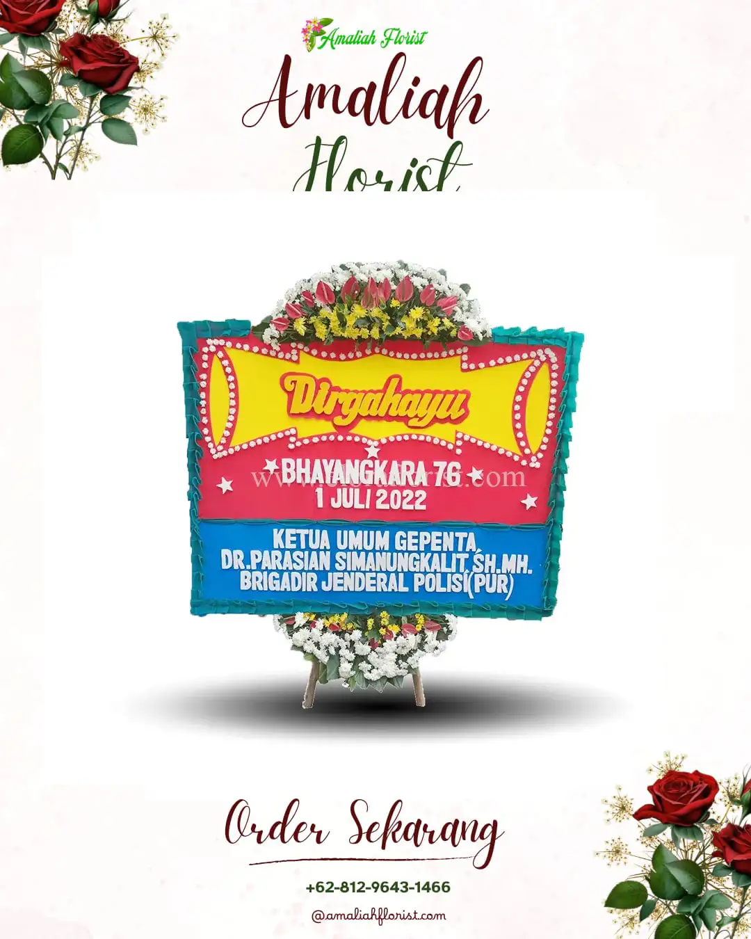 Papan Bunga HUT Ulang Tahun Margoluwih